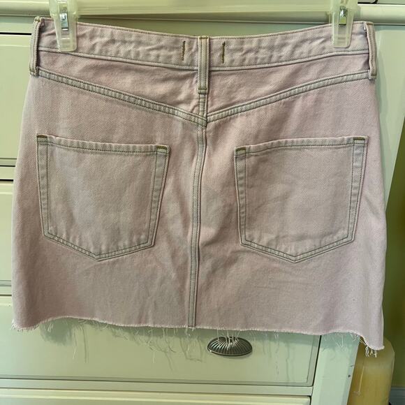 Abercrombie & Fitch Pink Wash Mini Jean Skirt Women's Size 10 Y2K 90s Preppy - Picture 3 of 9